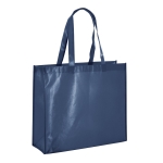 Günstige Non-Woven-Tasche mit glänzender Laminierung, 110 g/m2 farbe blau