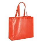 Günstige Non-Woven-Tasche mit glänzender Laminierung, 110 g/m2 farbe rot