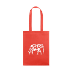 Thermoversiegelte Non-Woven-Tasche mit Henkeln, 80 g/m2 farbe rot Ansicht mit Logo 1