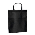 Günstige Non-Woven-Tasche mit kurzen Henkeln, 80 g/m2 farbe schwarz