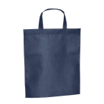 Günstige Non-Woven-Tasche mit kurzen Henkeln, 80 g/m2 farbe blau