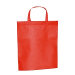 Günstige Non-Woven-Tasche mit kurzen Henkeln, 80 g/m2 farbe rot