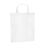 Günstige Non-Woven-Tasche mit kurzen Henkeln, 80 g/m2 farbe weiß