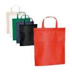 Günstige Non-Woven-Tasche mit kurzen Henkeln, 80 g/m2 Ansicht in vielen Farben