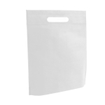 Günstige Non-Woven-Tasche mit gestanztem Henkel, 80 g/m2 Minimart farbe weiß