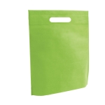 Günstige Non-Woven-Tasche mit gestanztem Henkel, 80 g/m2 Minimart farbe hellgrün