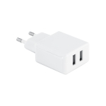 Stecker und Ladegerät mit 2 USB-Anschlüssen: 2 5V/1-2.1A farbe weiß