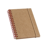 Kleines Notizbuch mit Karton-Einband und linierten Recyclingpapier, A6 farbe rot