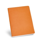 A5-Notizheft mit Cover aus recyceltem Karton und linierten Seiten farbe orange