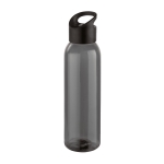 Elegante schwarze Firmenflasche mit farbigem Deckel, 600 ml farbe schwarz