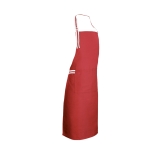 Schürze mit verstellbarem Nackenband und Taschen, 150 g/m2 farbe rot