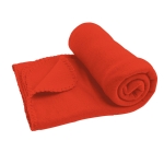 Günstige Kuscheldecke aus Fleece als Winter Merchandising, 240 g/m2 farbe rot