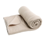 Günstige Kuscheldecke aus Fleece als Winter Merchandising, 240 g/m2 farbe beige