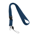 Schlüsselband mit abnehmbarer Schnalle und Clip für USB farbe blau