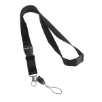 Lanyard mit Schnalle und Sicherheitsverschluss für Messen farbe schwarz