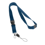 Lanyard mit Schnalle und Sicherheitsverschluss für Messen farbe blau