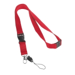 Lanyard mit Schnalle und Sicherheitsverschluss für Messen farbe rot