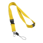 Lanyard mit Schnalle und Sicherheitsverschluss für Messen farbe gelb