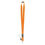 Lanyard mit Schnalle und Sicherheitsverschluss für Messen farbe orange zweite Ansicht