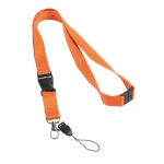 Lanyard mit Schnalle und Sicherheitsverschluss für Messen farbe orange