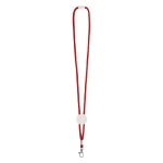 Lanyard mit Kordelzug und Karabiner speziell für Doming entwickelt farbe rot zweite Ansicht