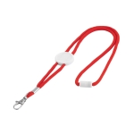 Lanyard mit Kordelzug und Karabiner speziell für Doming entwickelt farbe rot