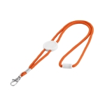 Lanyard mit Kordelzug und Karabiner speziell für Doming entwickelt farbe orange