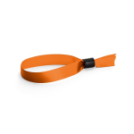 Weiches glänzendes Satinarmband mit Sicherheitsverschluss farbe orange