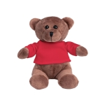 Teddy-Plüschtier mit bedruckbarem T-Shirt als Giveaway für Kleinkinder farbe rot zweite Ansicht