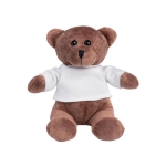 Teddy-Plüschtier mit bedruckbarem T-Shirt als Giveaway für Kleinkinder farbe weiß zweite Ansicht