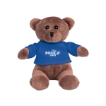 Teddy-Plüschtier mit bedruckbarem T-Shirt als Giveaway für Kleinkinder farbe köngisblau zweite Ansicht