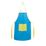 Kinderschürze aus Non-Woven mit Vordertasche für Backen und Kochen farbe hellblau zweite Ansicht