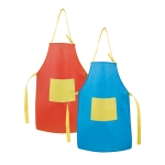 Kinderschürze aus Non-Woven mit Vordertasche für Backen und Kochen Ansicht in vielen Farben