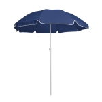 Klassischer Sonnenschirm aus 170T als Sommer-Merchandising mit Logo farbe blau