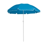 Klassischer Sonnenschirm aus 170T als Sommer-Merchandising mit Logo farbe hellblau