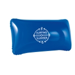 Aufblasbares Strandkissen aus undurchsichtigem PVC in vielen Farben farbe blau Ansicht mit Logo 1