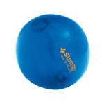 Transparenter Wasserball als Giveaway auf Touristikmessen farbe blau Ansicht mit Logo 1