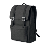 Laptoprucksack mit USB-Anschluss und dekorativen Riemen, 15'' farbe schwarz