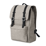 Laptoprucksack mit USB-Anschluss und dekorativen Riemen, 15'' farbe grau