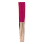 Günstiger Handfächer aus Holz und Polyester für Partygäste farbe pink zweite Ansicht