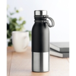 Tropfsichere Thermosflasche im eleganten Design bedrucken, 600 ml farbe schwarz Stimmungsbild