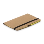 Nachhaltiger Visitenkartenhalter mit Post-It und Cover mit Logo farbe beige dritte Ansicht