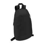 Günstiger bedruckter Rucksack für Wanderungen aus Polyester farbe schwarz zweite Ansicht