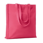 Öko-Baumwolltasche mit verstärkten langen Henkeln, 140 g/m2 farbe pink