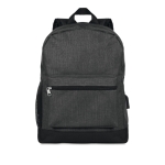 Diebstalhsicherer Rucksack aus Polyester mit verstecktem Fach farbe schwarz