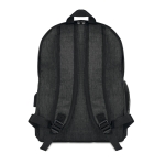 Diebstalhsicherer Rucksack aus Polyester mit verstecktem Fach farbe schwarz zweite Ansicht