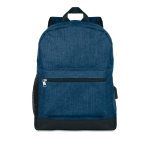 Diebstalhsicherer Rucksack aus Polyester mit verstecktem Fach farbe blau