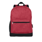 Diebstalhsicherer Rucksack aus Polyester mit verstecktem Fach farbe rot