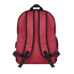 Diebstalhsicherer Rucksack aus Polyester mit verstecktem Fach farbe rot zweite Ansicht