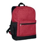 Diebstalhsicherer Rucksack aus Polyester mit verstecktem Fach farbe rot dritte Ansicht